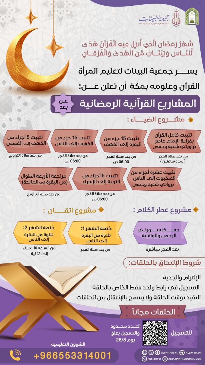 المشاريع القرآنية الرمضانية